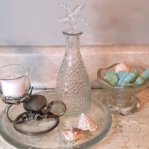 Vintage Pewter , Pressed Glass & Seashell Group